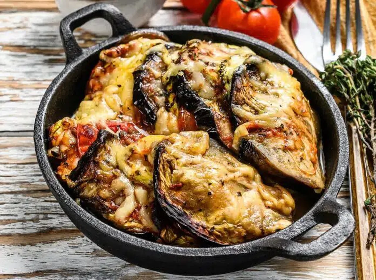 Gratin d'aubergine au parmesan