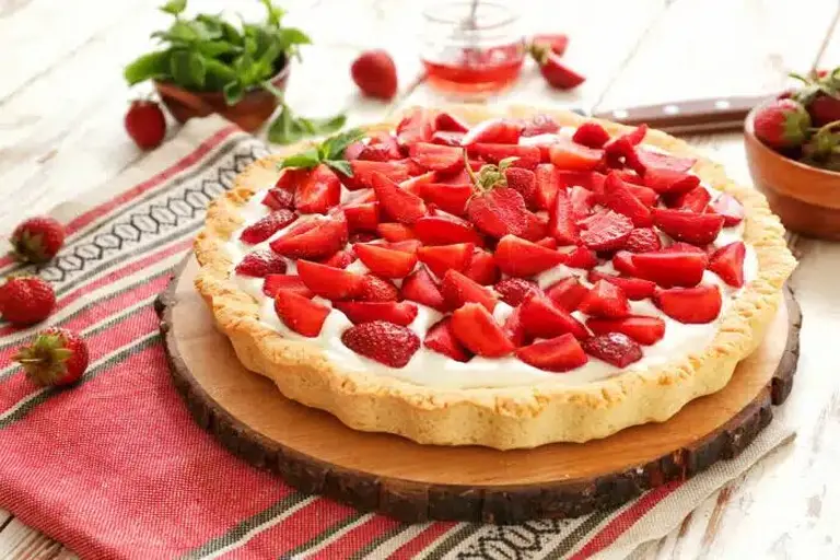 Tarte aux fraises et yaourt