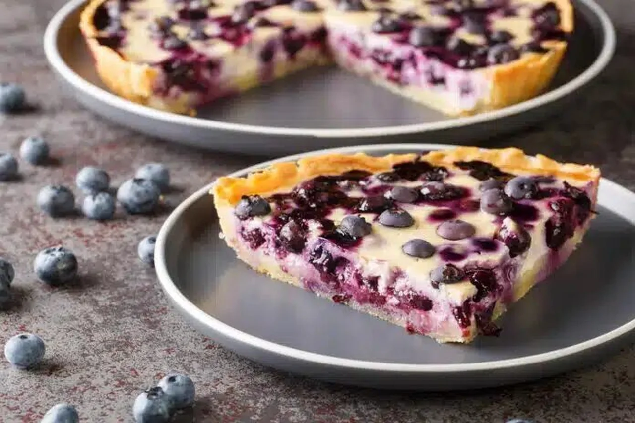 Tarte de bleuets et fromage à la crème