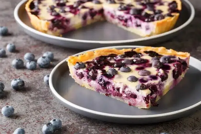 Tarte de bleuets et fromage à la crème