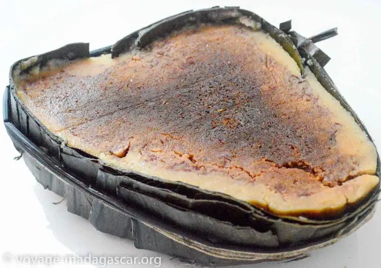 Gâteau vapeur cacahuète et banane