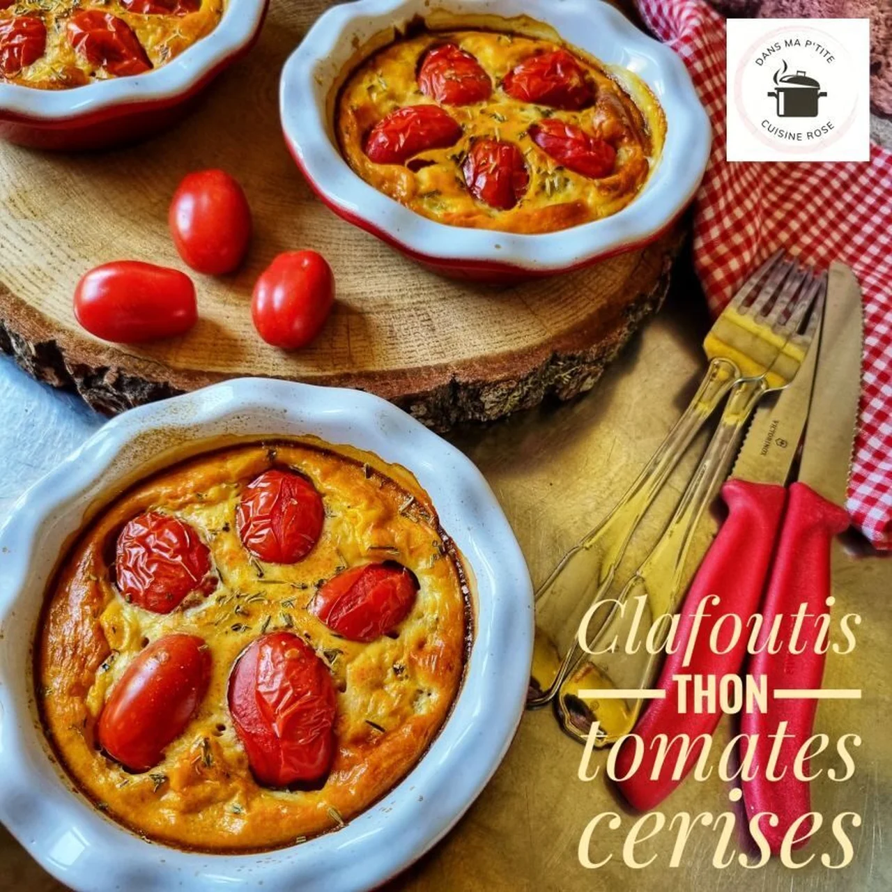 Clafoutis thon et tomates cerises