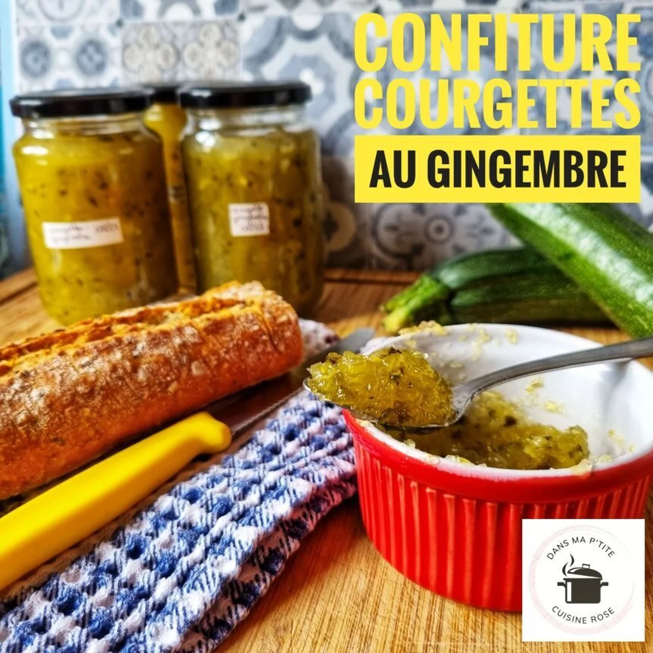 Confiture de courgettes au gingembre