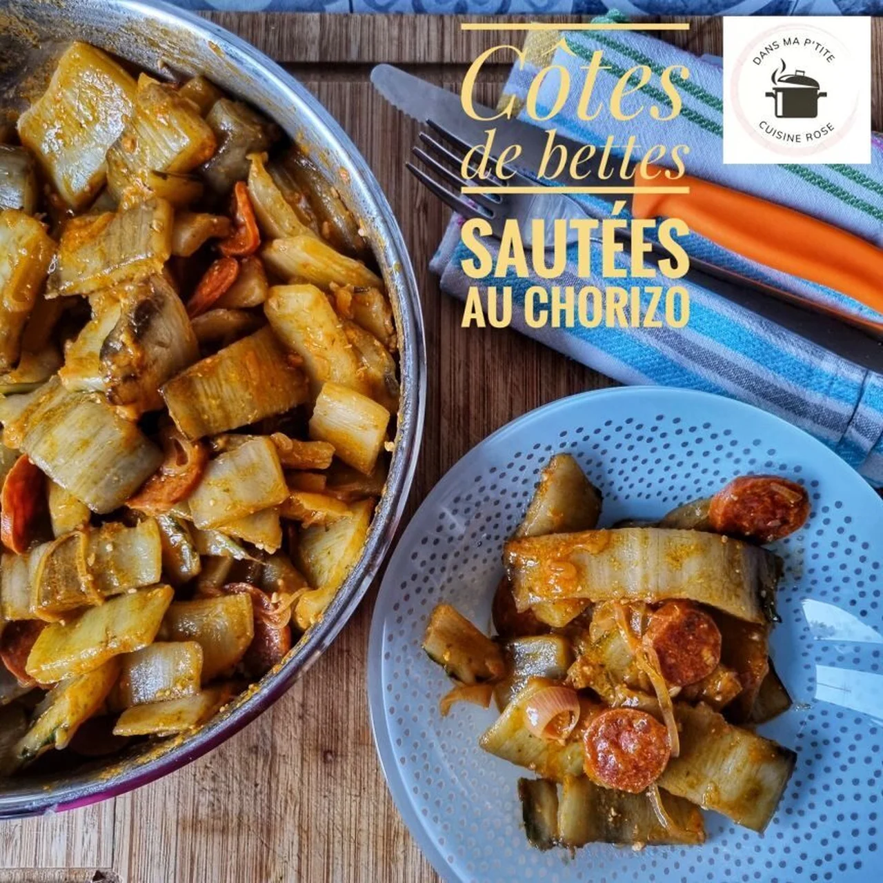 Côtes de bettes sautées au chorizo