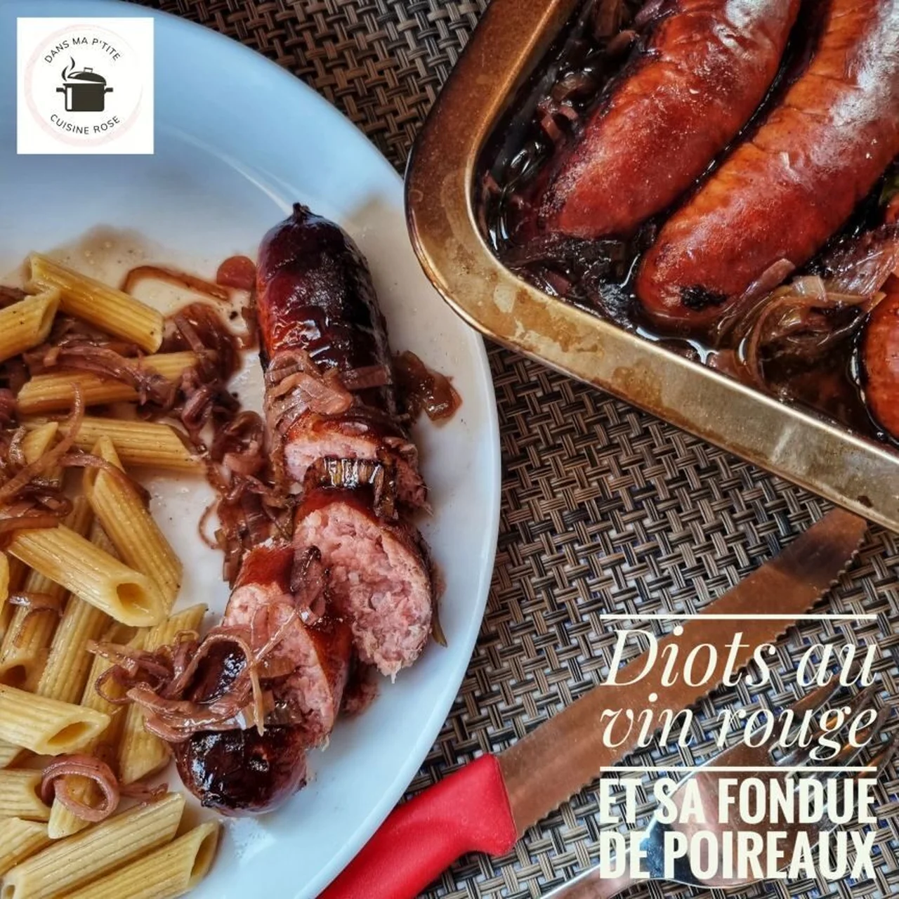 Diots de Savoie et fondue de poireaux au vin rouge