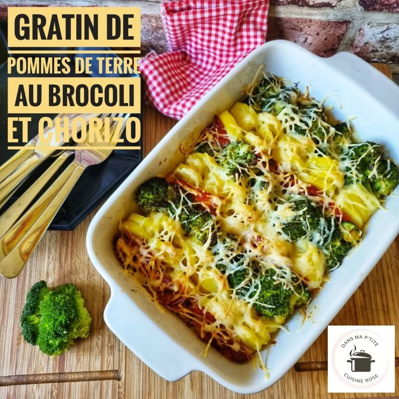 Gratin de pommes de terre au brocoli et chorizo
