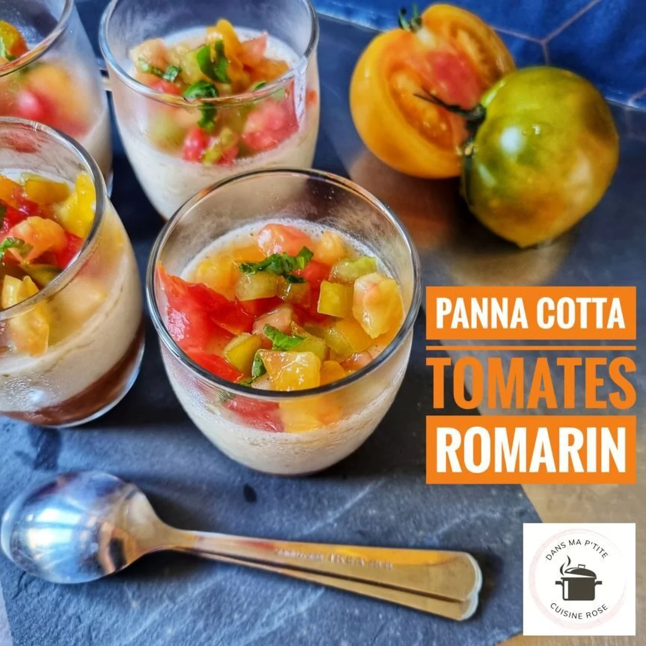 Panna cotta tomates et romarin