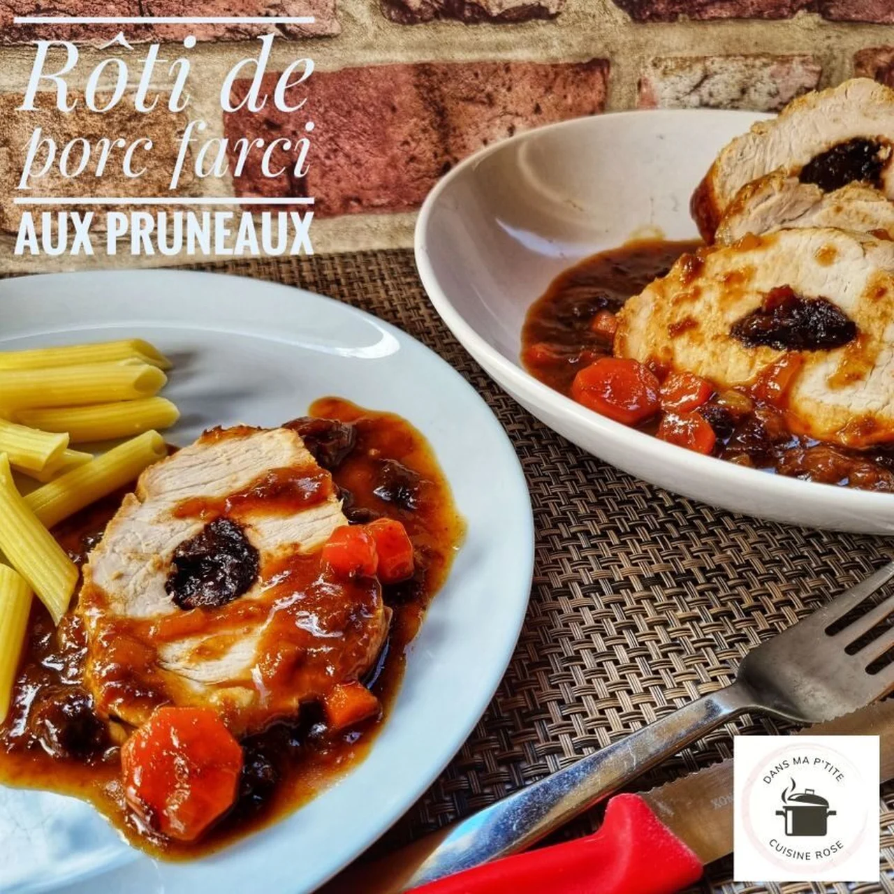 Rôti de porc farci aux pruneaux à l'autocuiseur