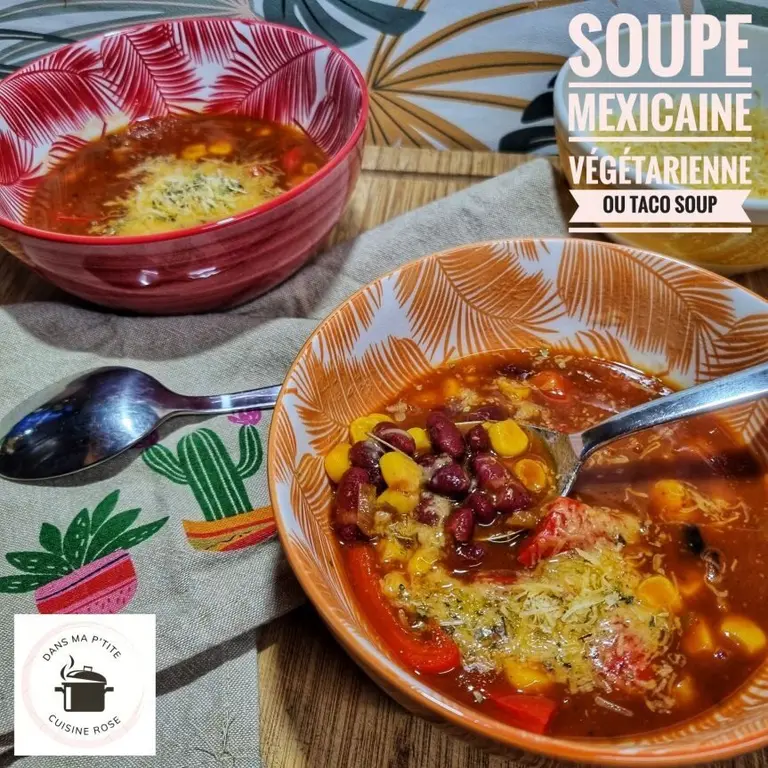Soupe mexicaine végétarienne à l'autocuiseur
