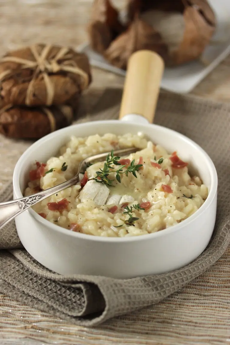 Risotto au Banon AOP, jambon cru et thym