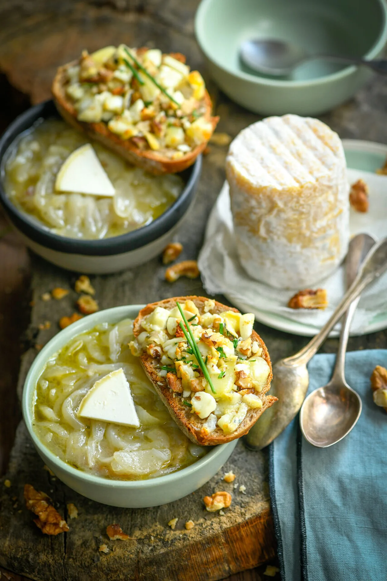 Soupe à l'oignon, croustillant de Charolais AOP