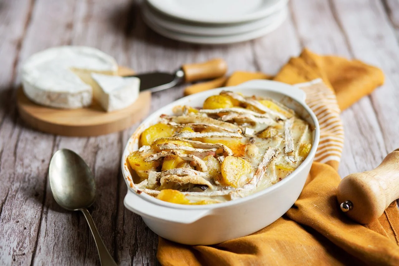 Tartiflette au chèvre-boîte