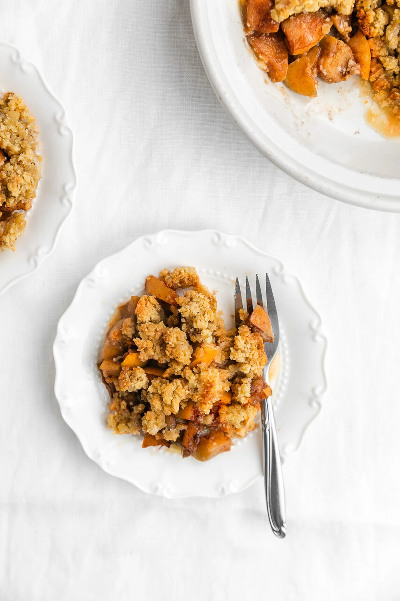 Crumble aux pommes vegan et sans gluten