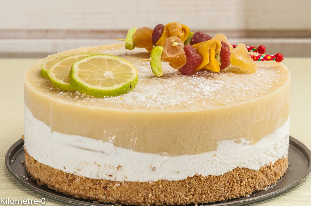 Bavarois glacé aux pêches