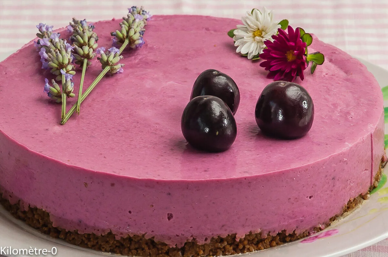 Cheesecake au coulis de cerises