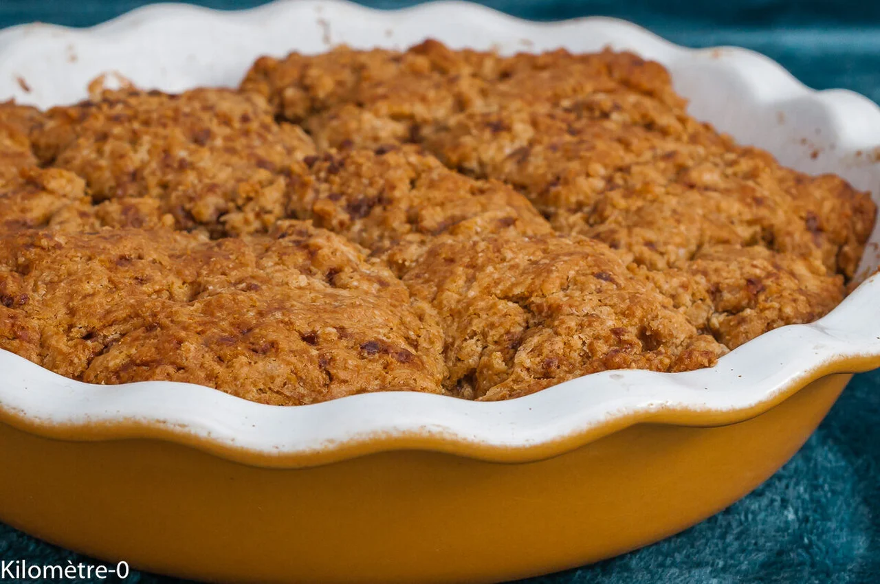 Cobbler aux pommes et aux bananes