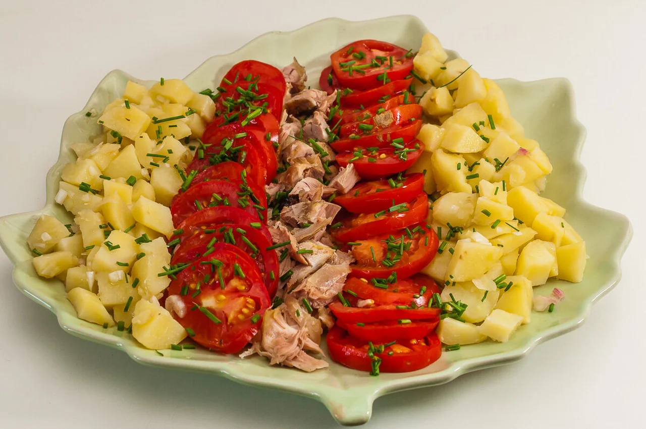 Salade de tomates aux pommes de terre