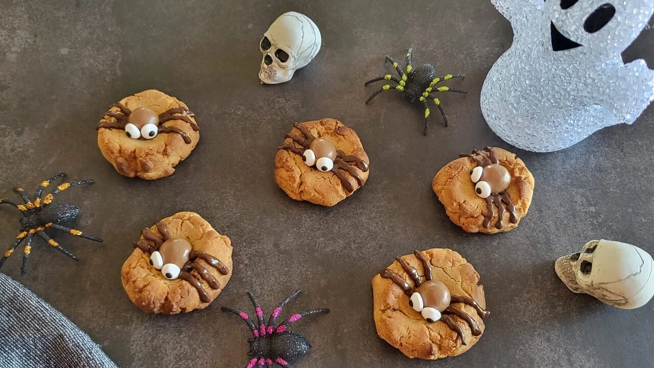 Biscuits araignées d'Halloween