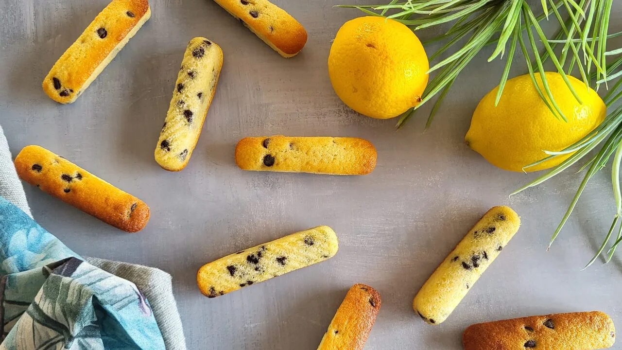 Madeleines longues citron chocolat