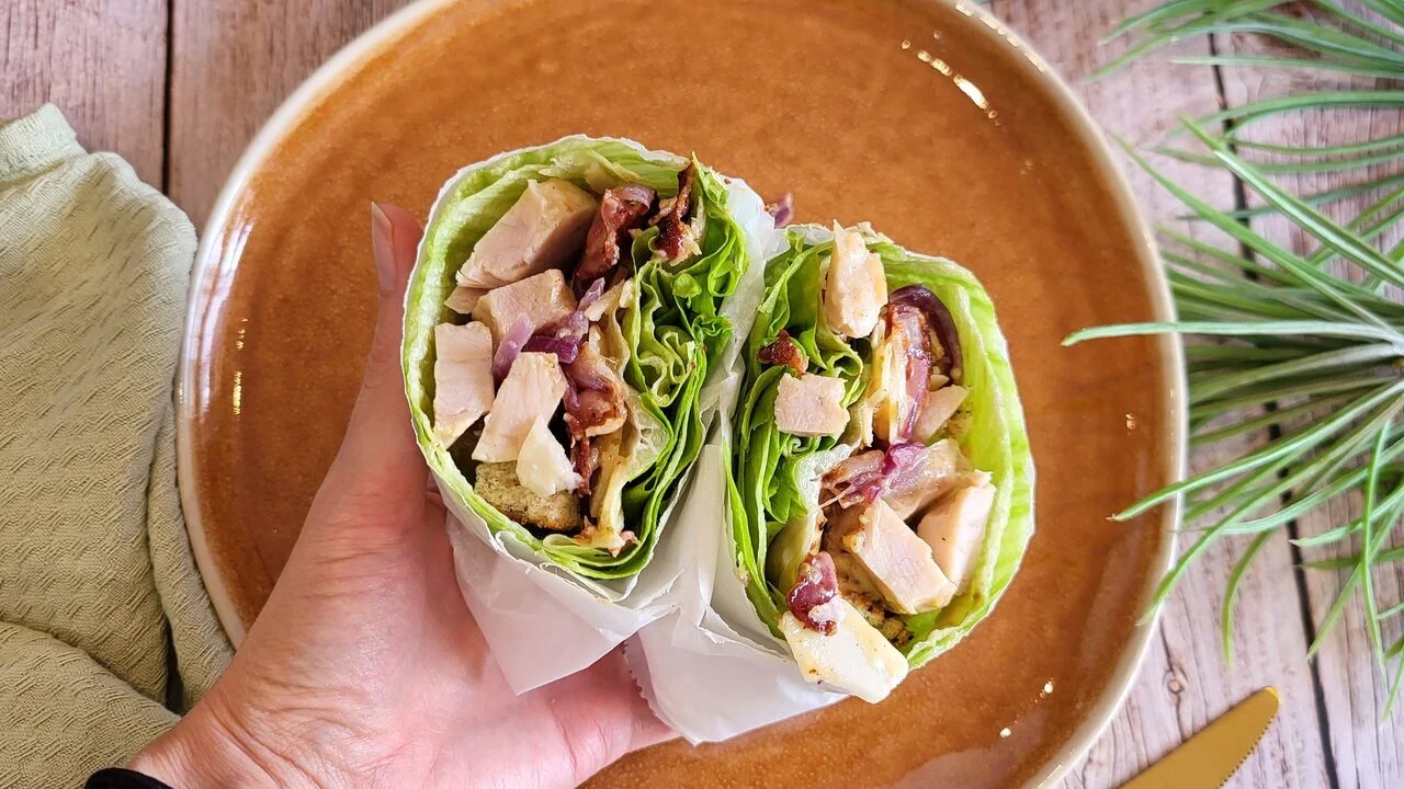 Salade César en version wrap salade
