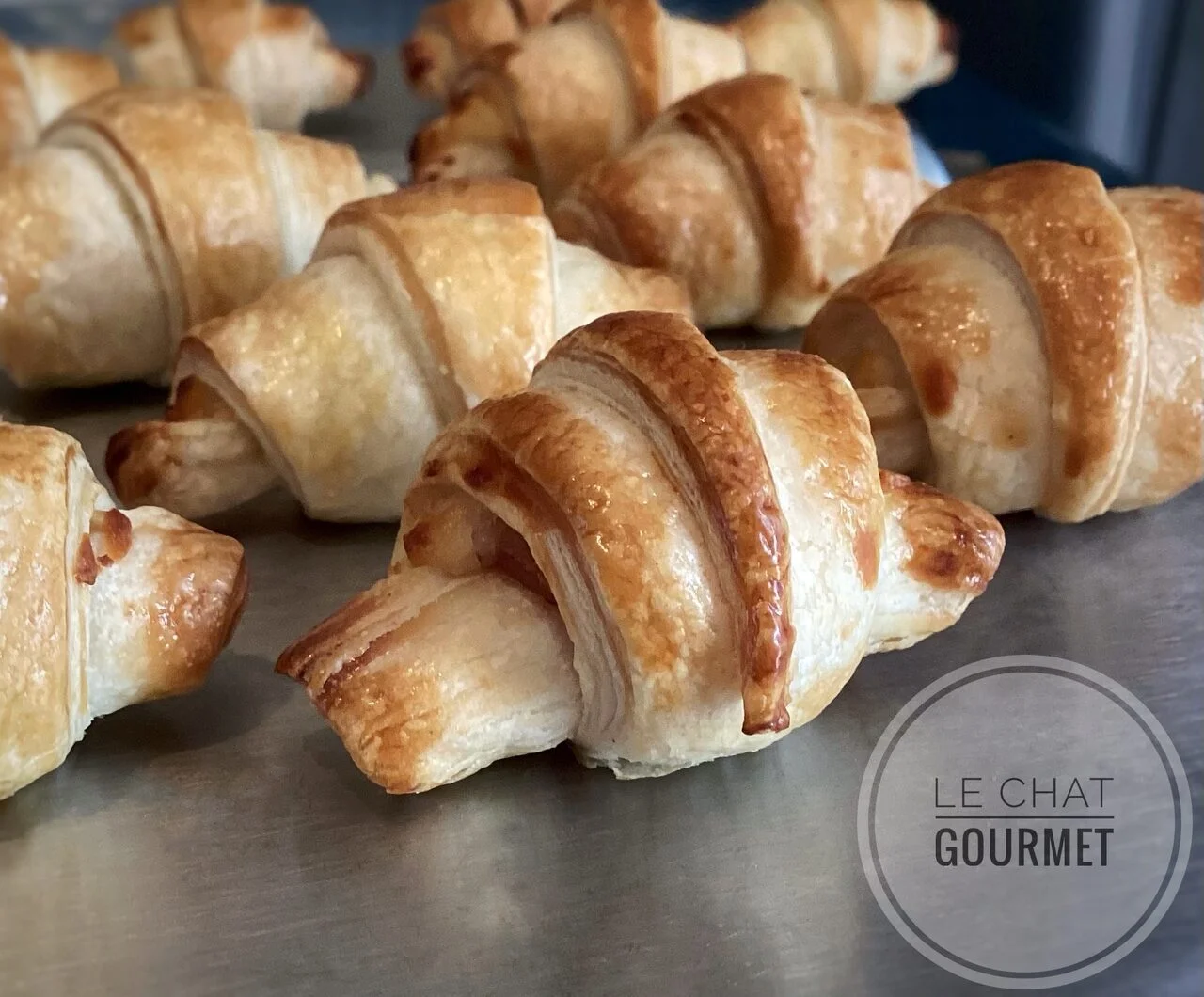 Mini croissants au saumon fumé