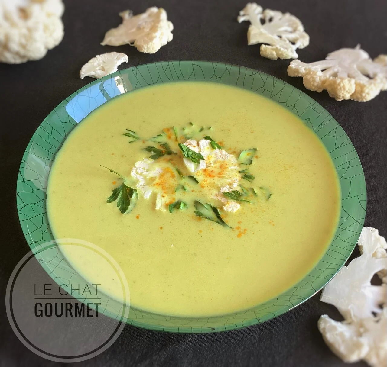 Soupe au chou-fleur, curcuma et cumin