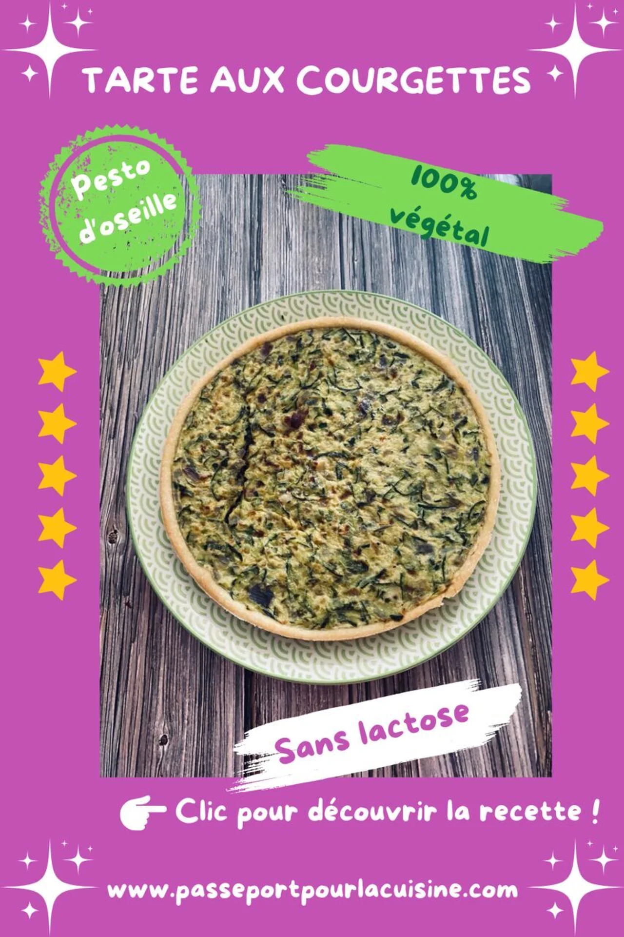 Tarte aux courgettes et pesto d'oseille