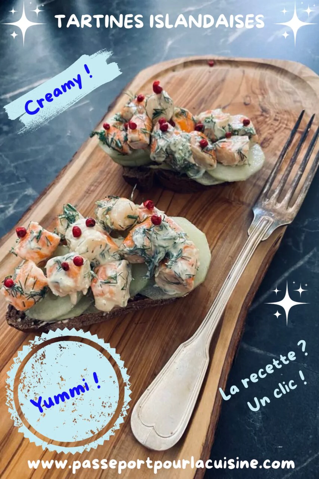 Tartines islandaises aux crevettes