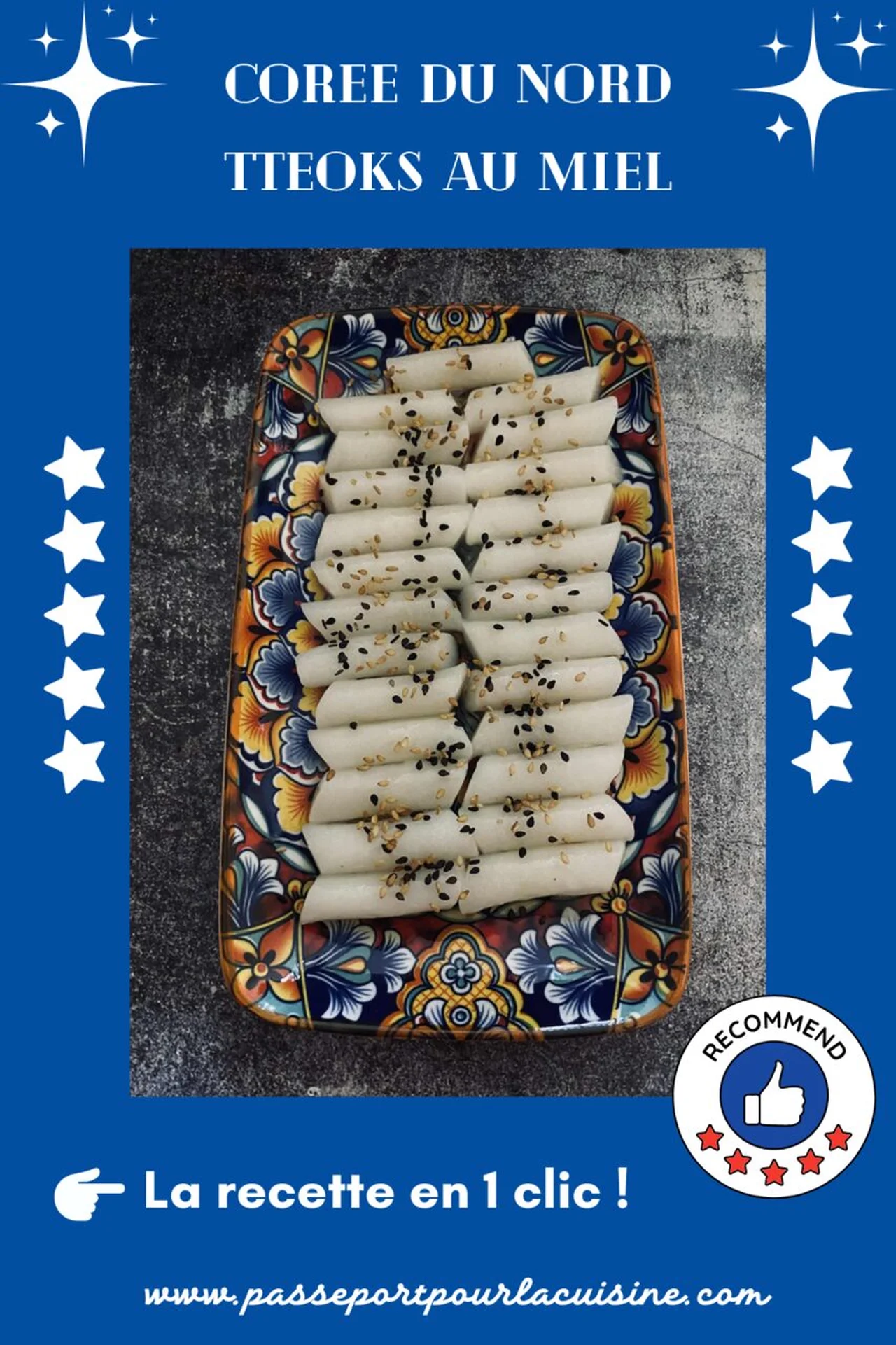 Tteoks au miel de la Corée du Nord