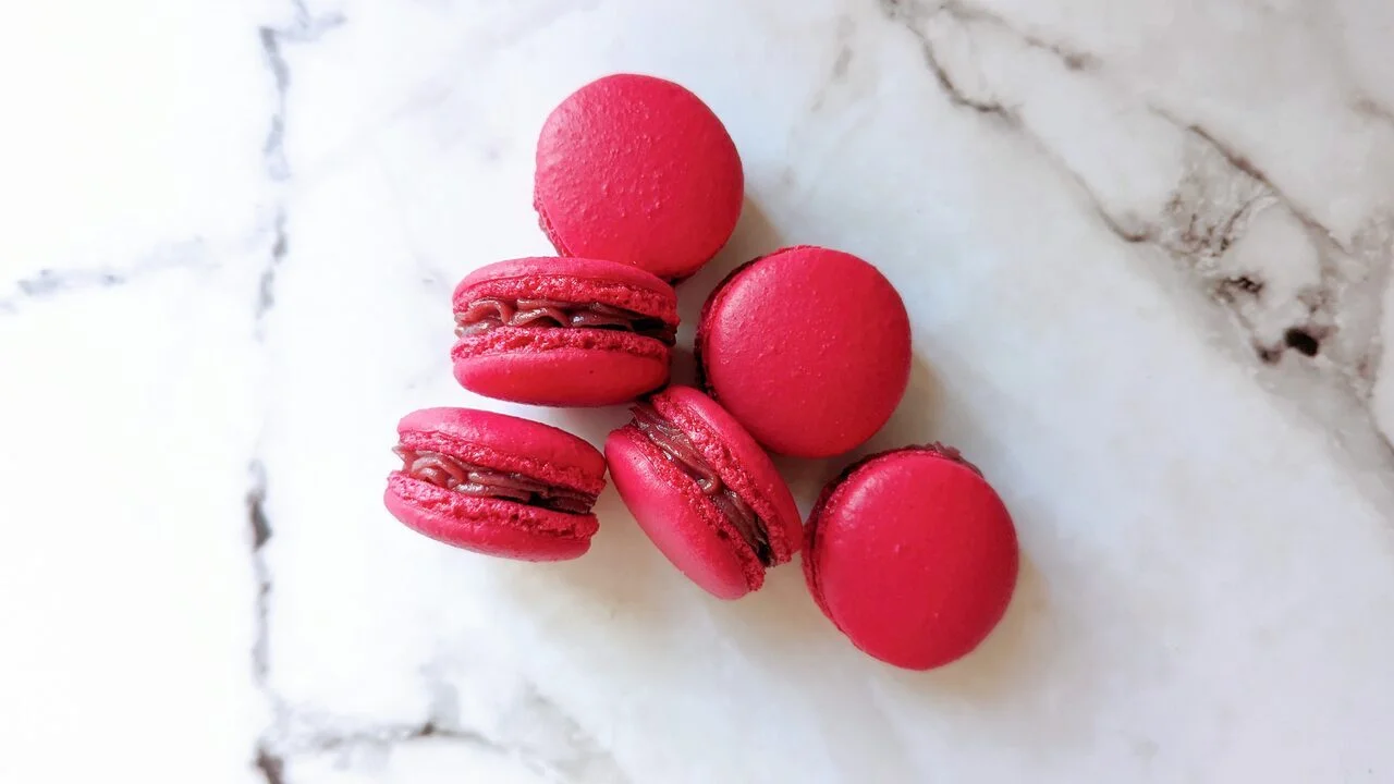 Macarons à la framboise