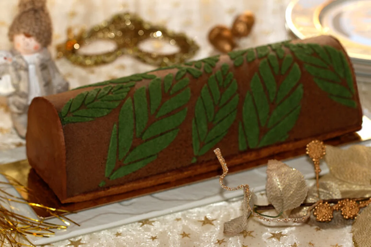 Bûche chocolat menthe