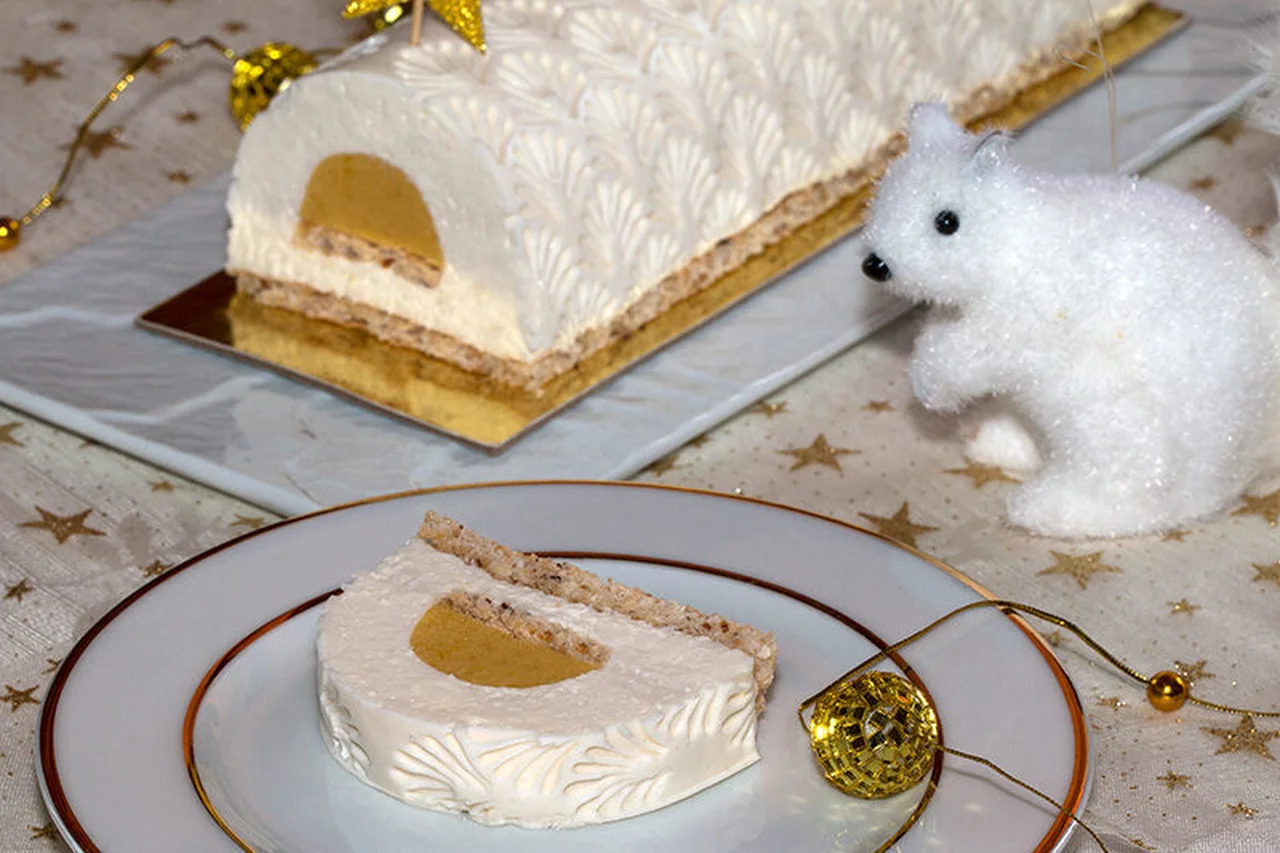 Bûche exotique coco mangue