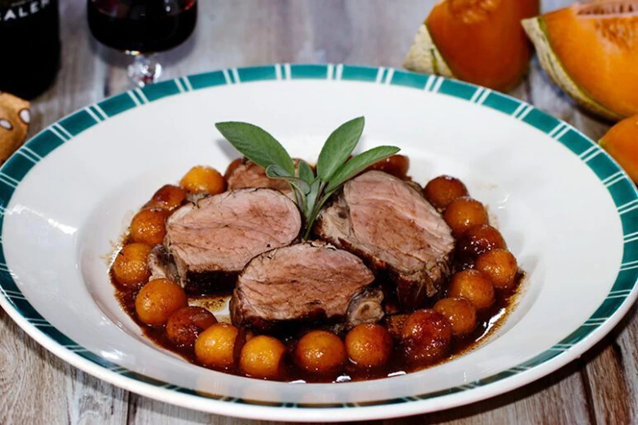 Filet mignon poêlé au melon et au Porto