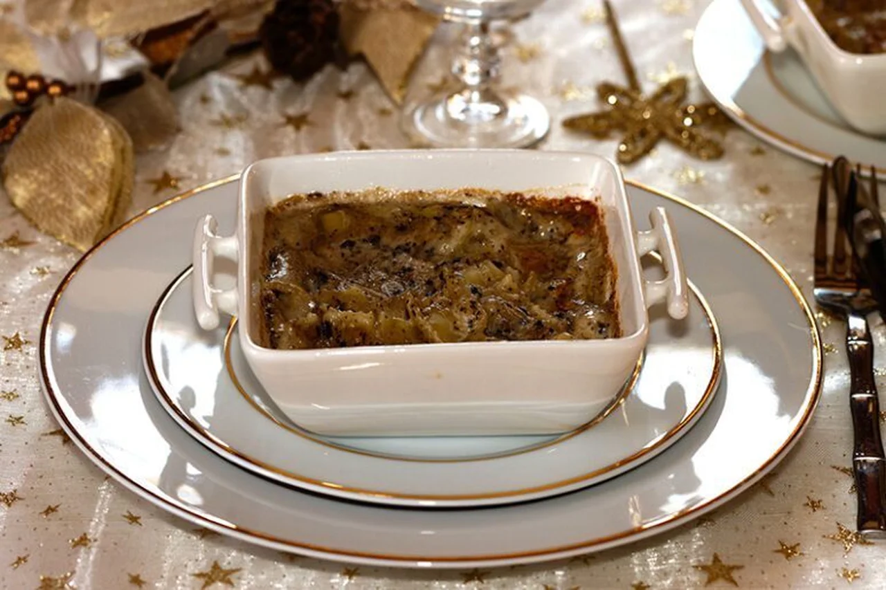 Gratin de ravioles à la crème de truffes d'été
