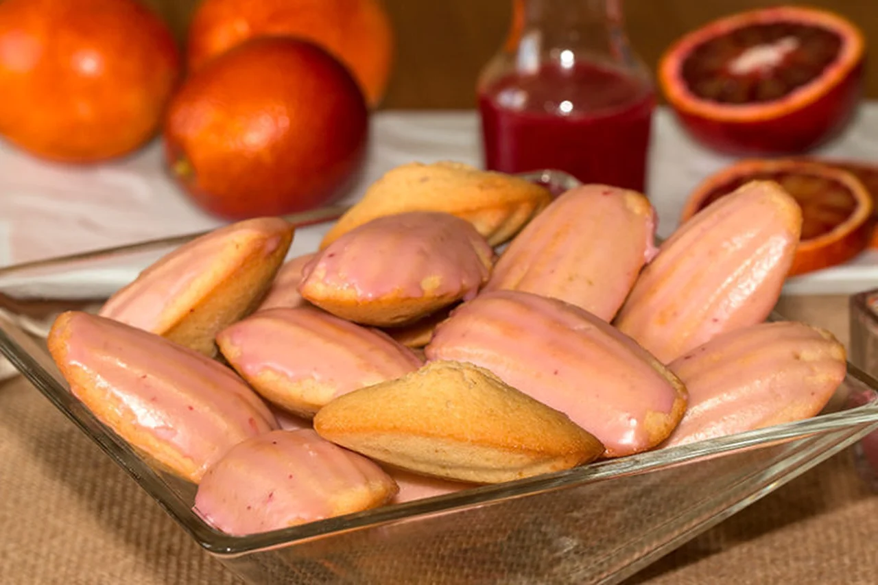 Madeleines glacées à l'orange sanguine