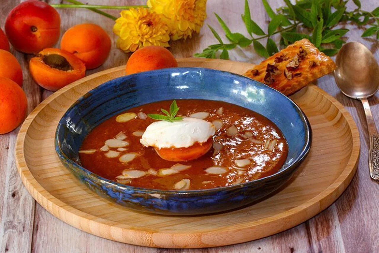 Velouté d'abricot à la verveine