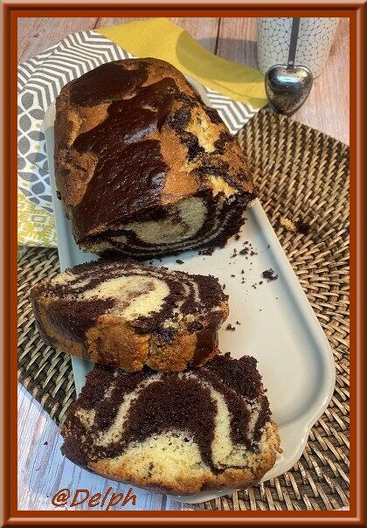 Cake marbré au chocolat et amande