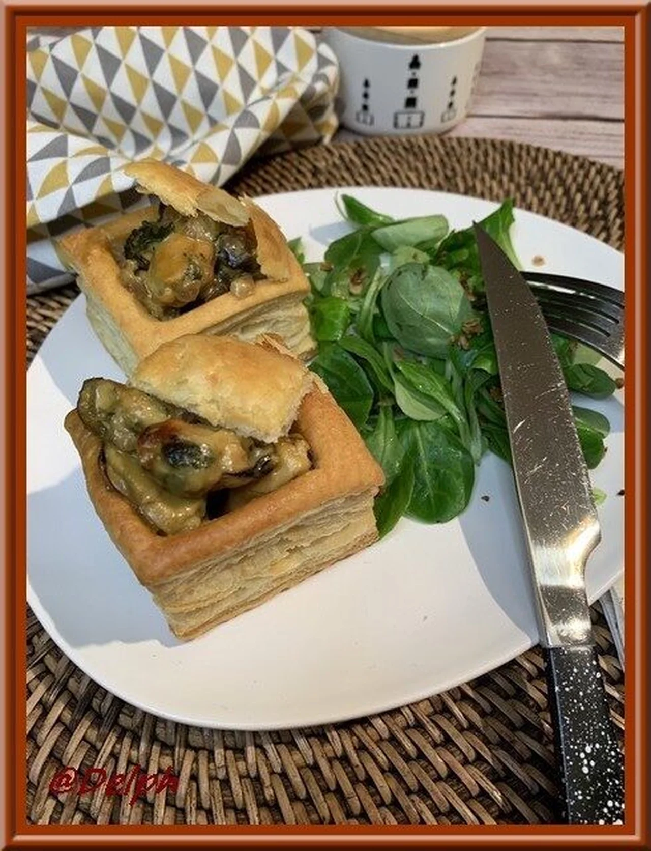 Carrés feuilletés aux moules épicées