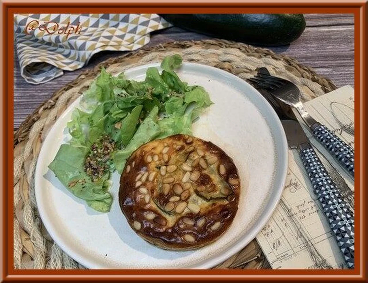 Clafoutis de courgette, chorizo et parmesan