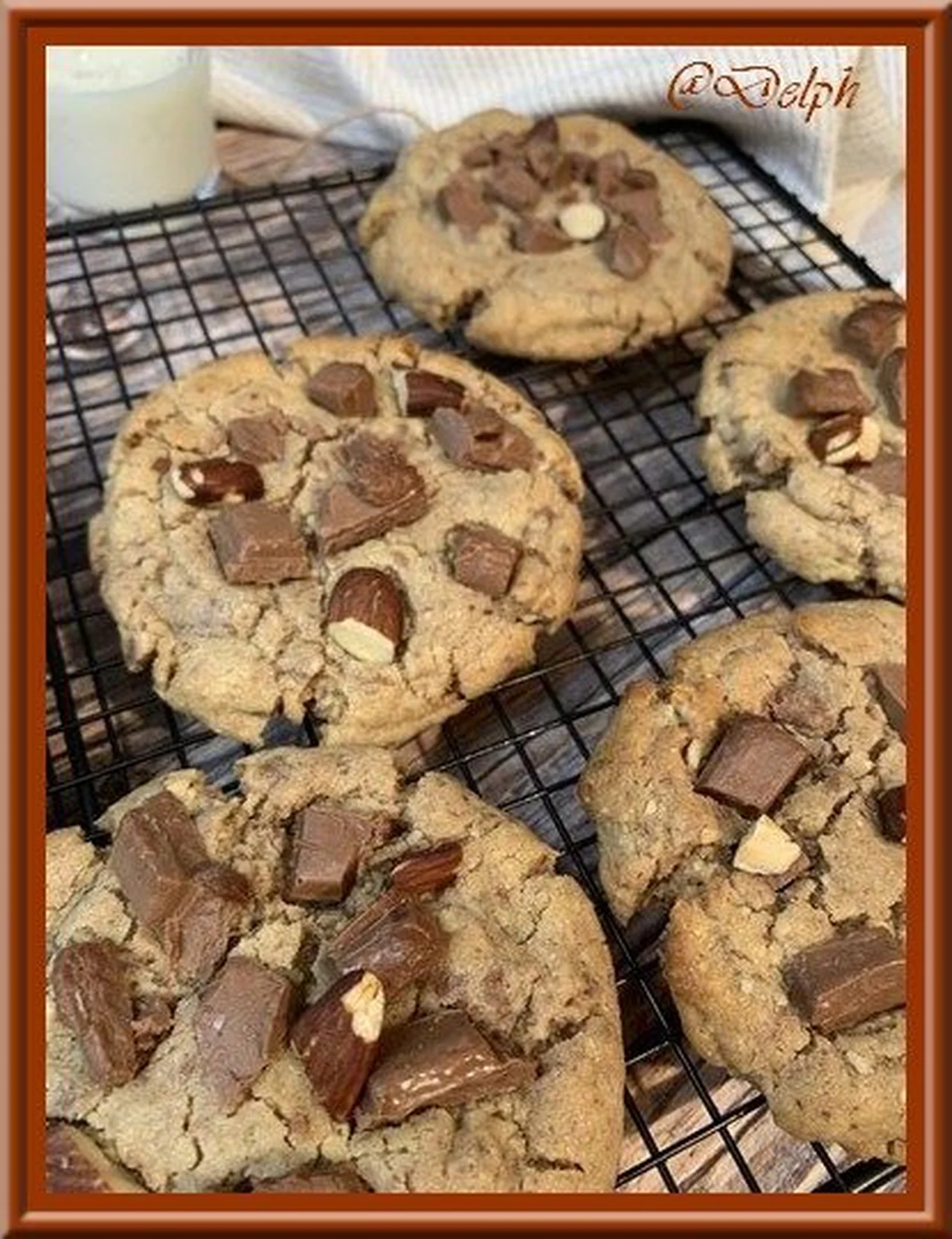 Cookies aux amandes et chocolat praliné