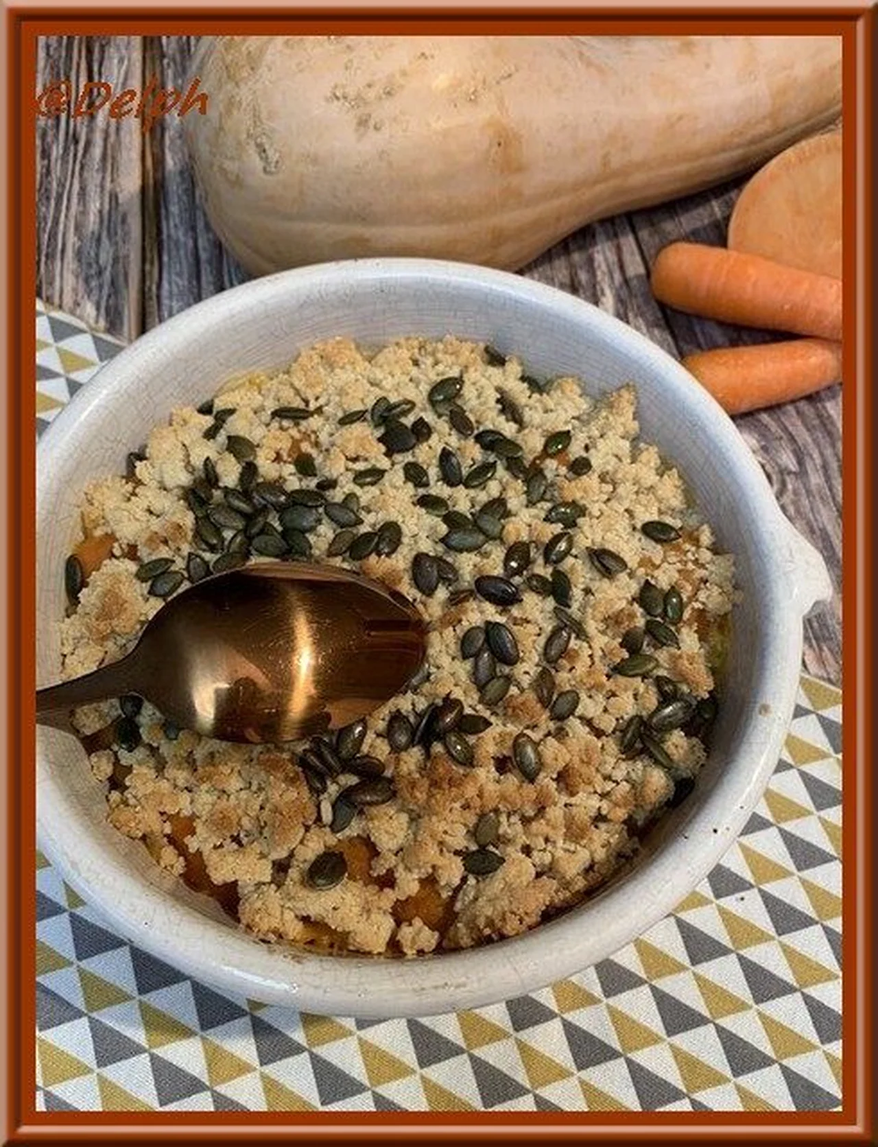 Crumble épicé de légumes