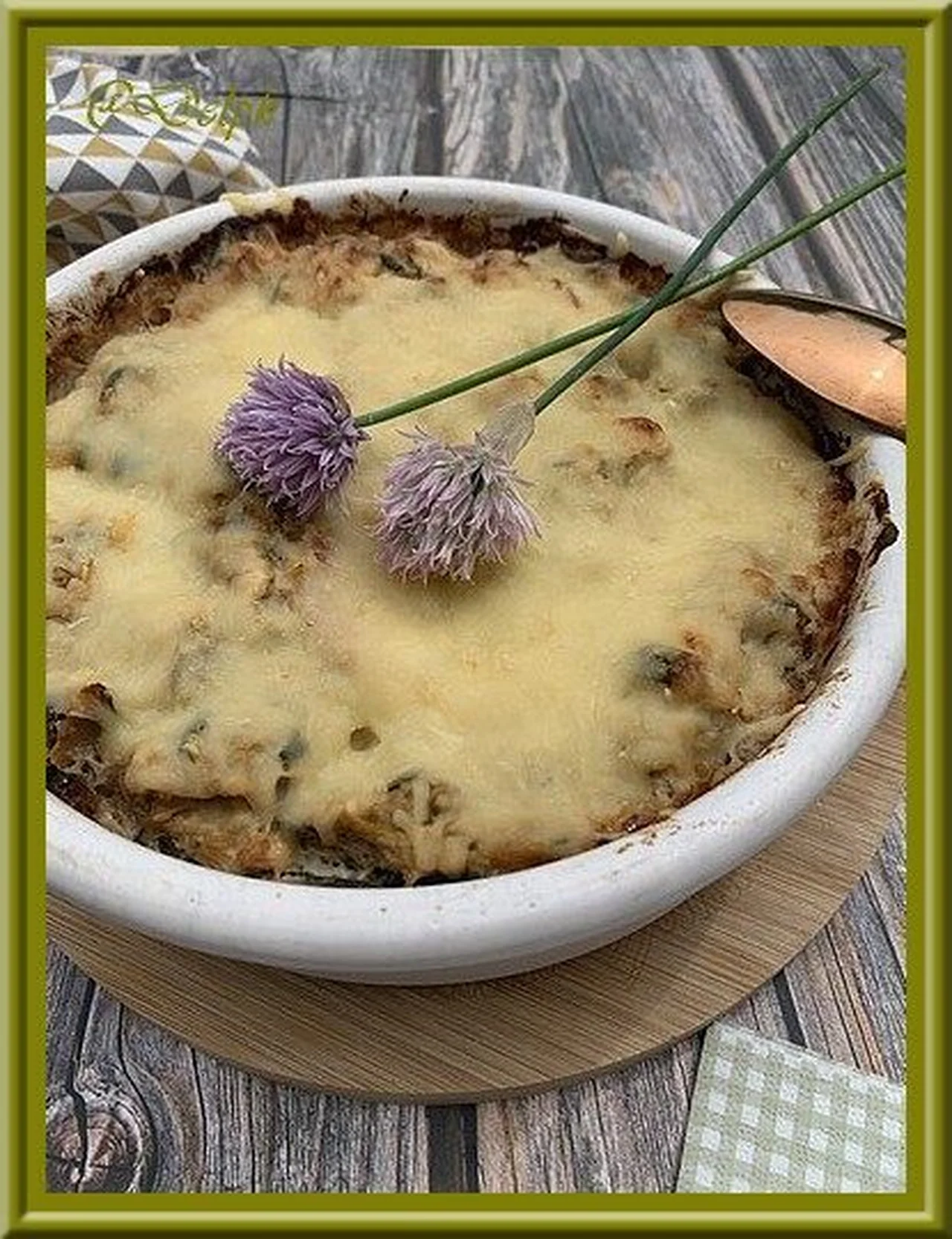 Gratin de courgettes à la ricotta et bacon