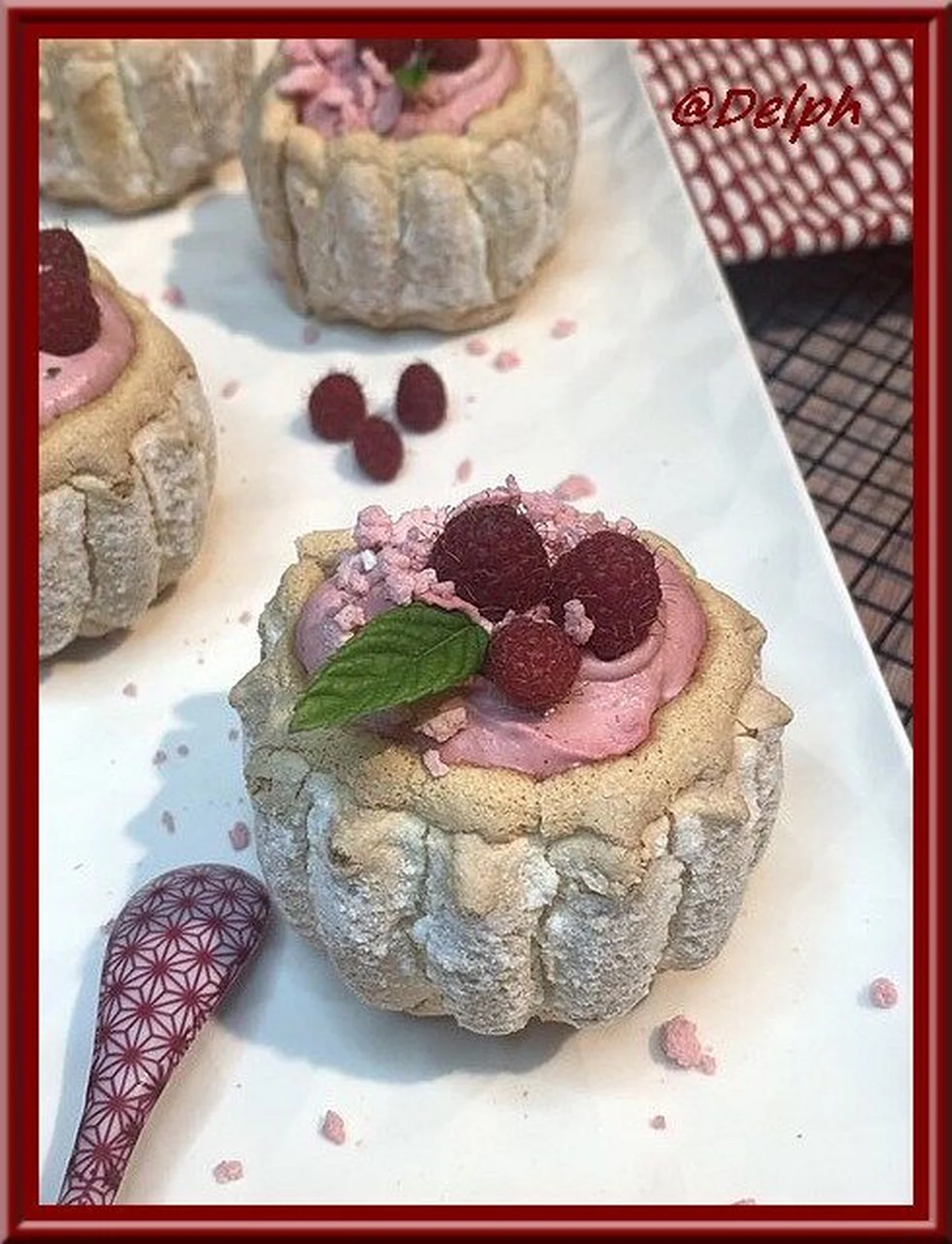 Petites charlottes mousse de framboises
