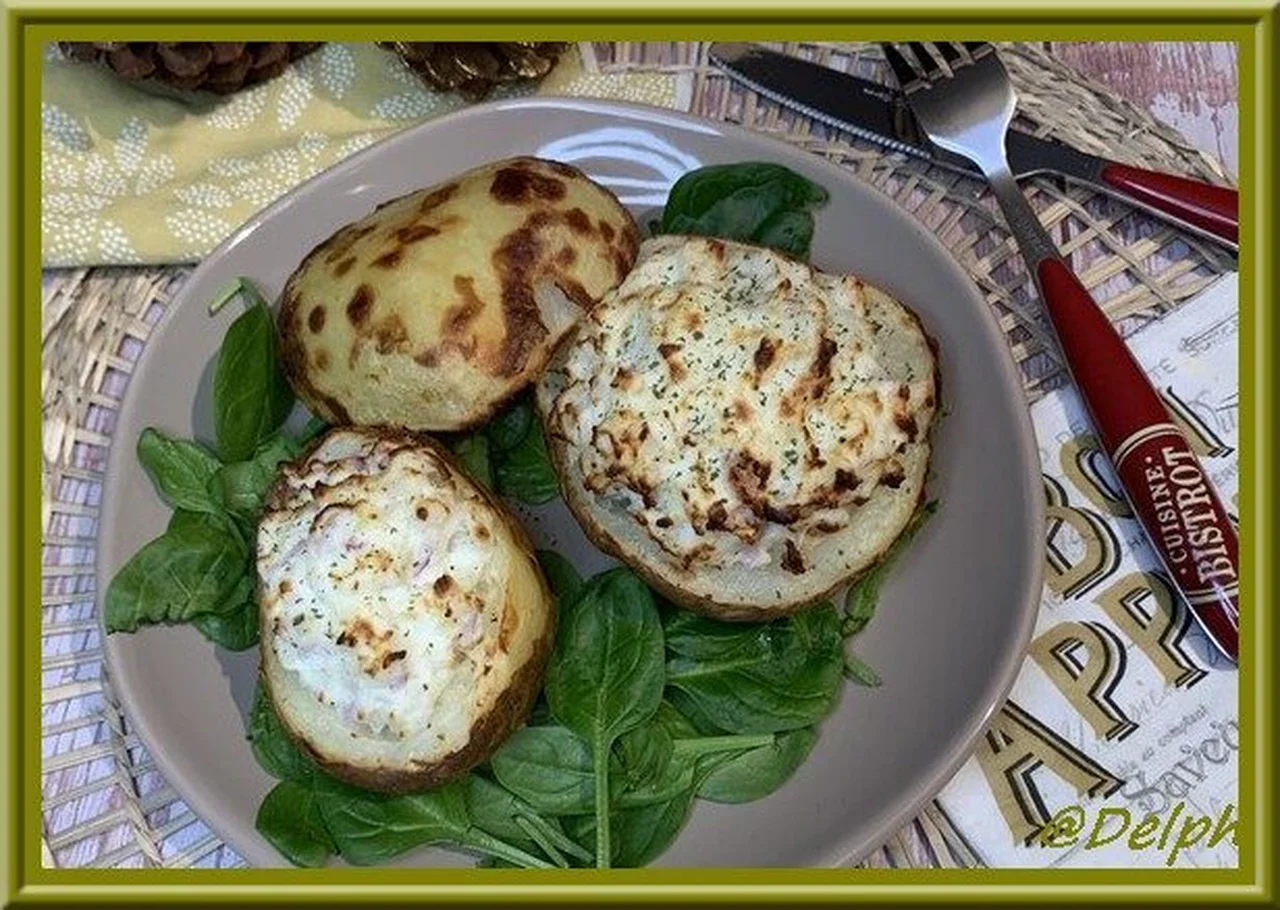Pommes de terre farcies au skyr et chèvre frais
