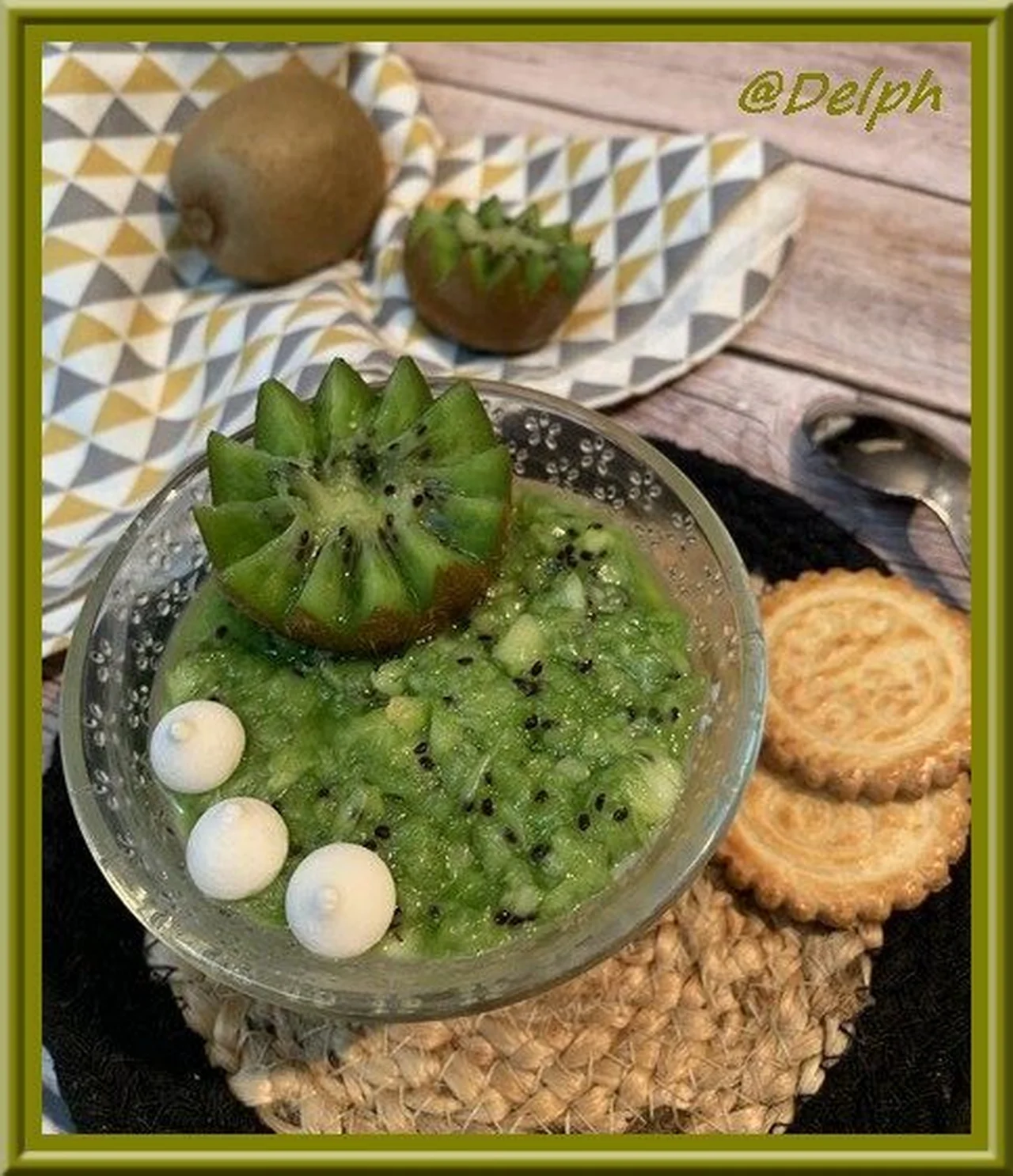 Pudding de chia au yaourt et coulis de kiwi