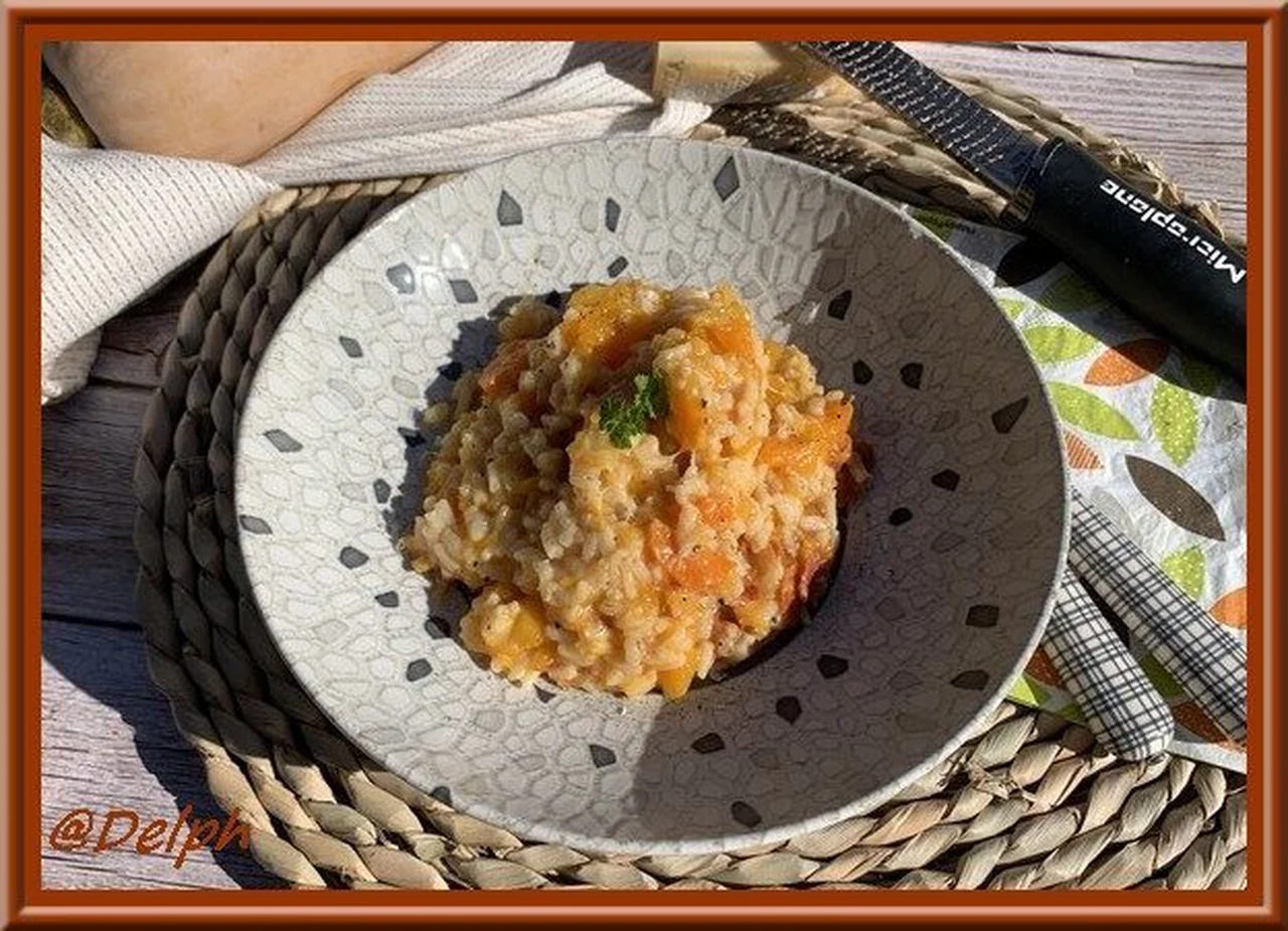 Risotto courge butternut, carottes et chorizo