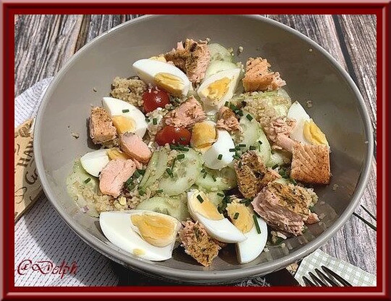 Salade de boulghour au saumon