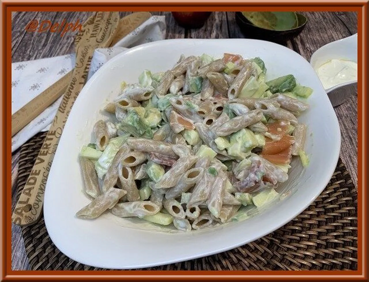 Salade de pâtes au saumon fumé