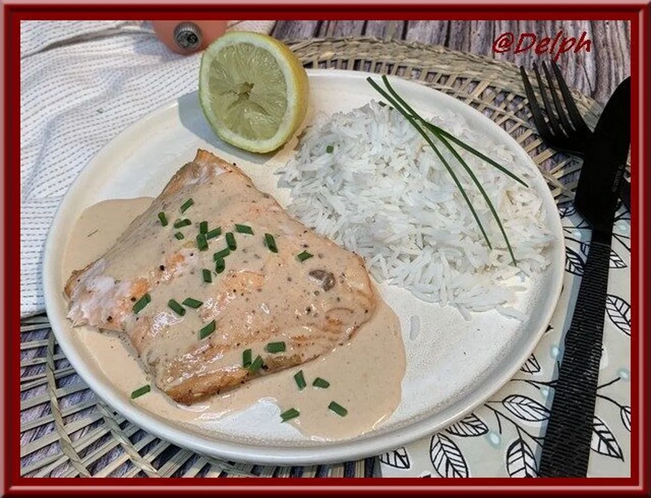 Saumon à la sauce moutarde et curry