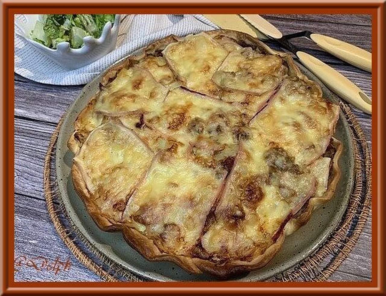Tarte à l'andouillette et pommes de terre